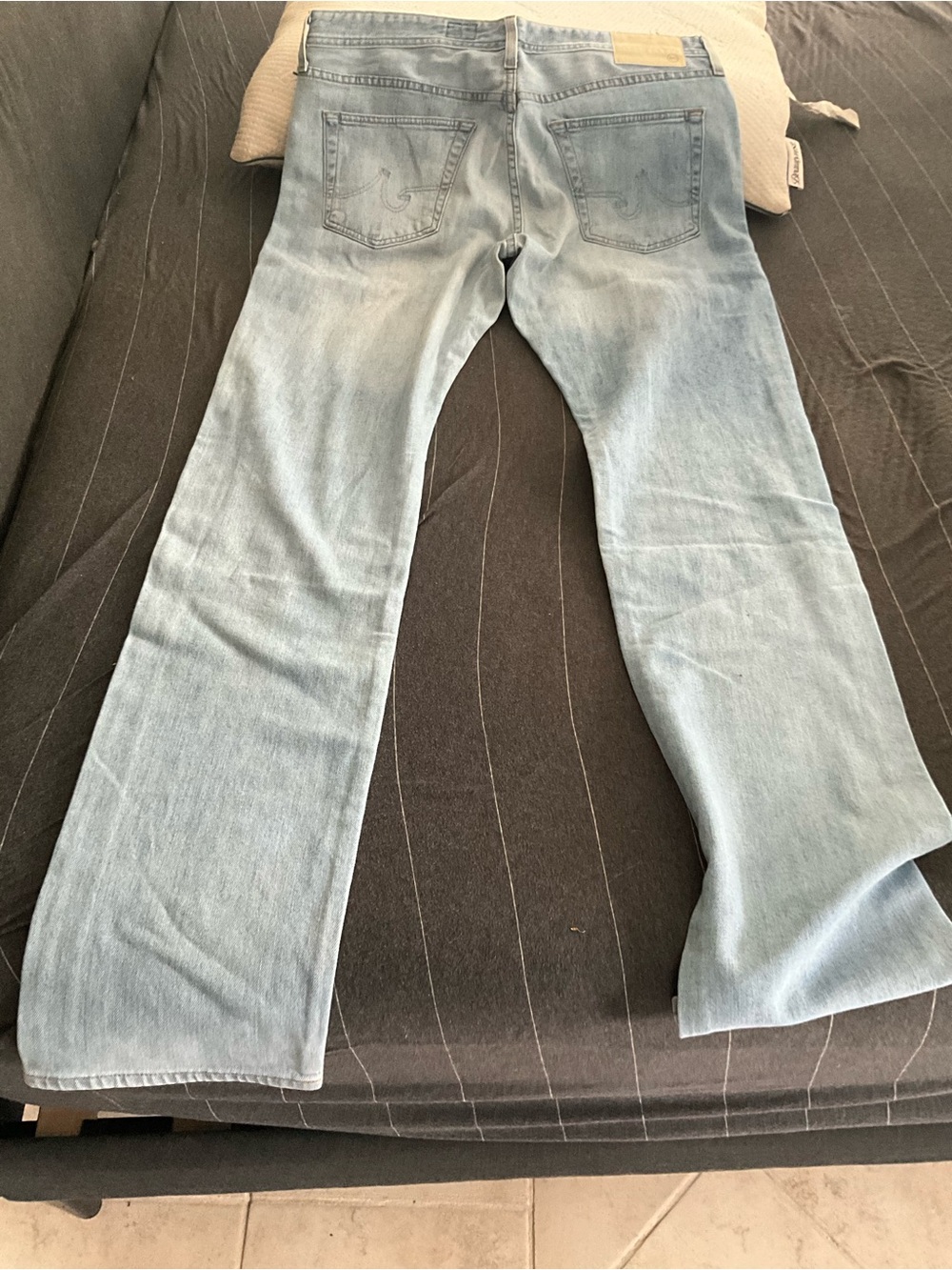 Ag Adriano Goldschmied Light Blue Flare Jeans - Picture 3 of 4